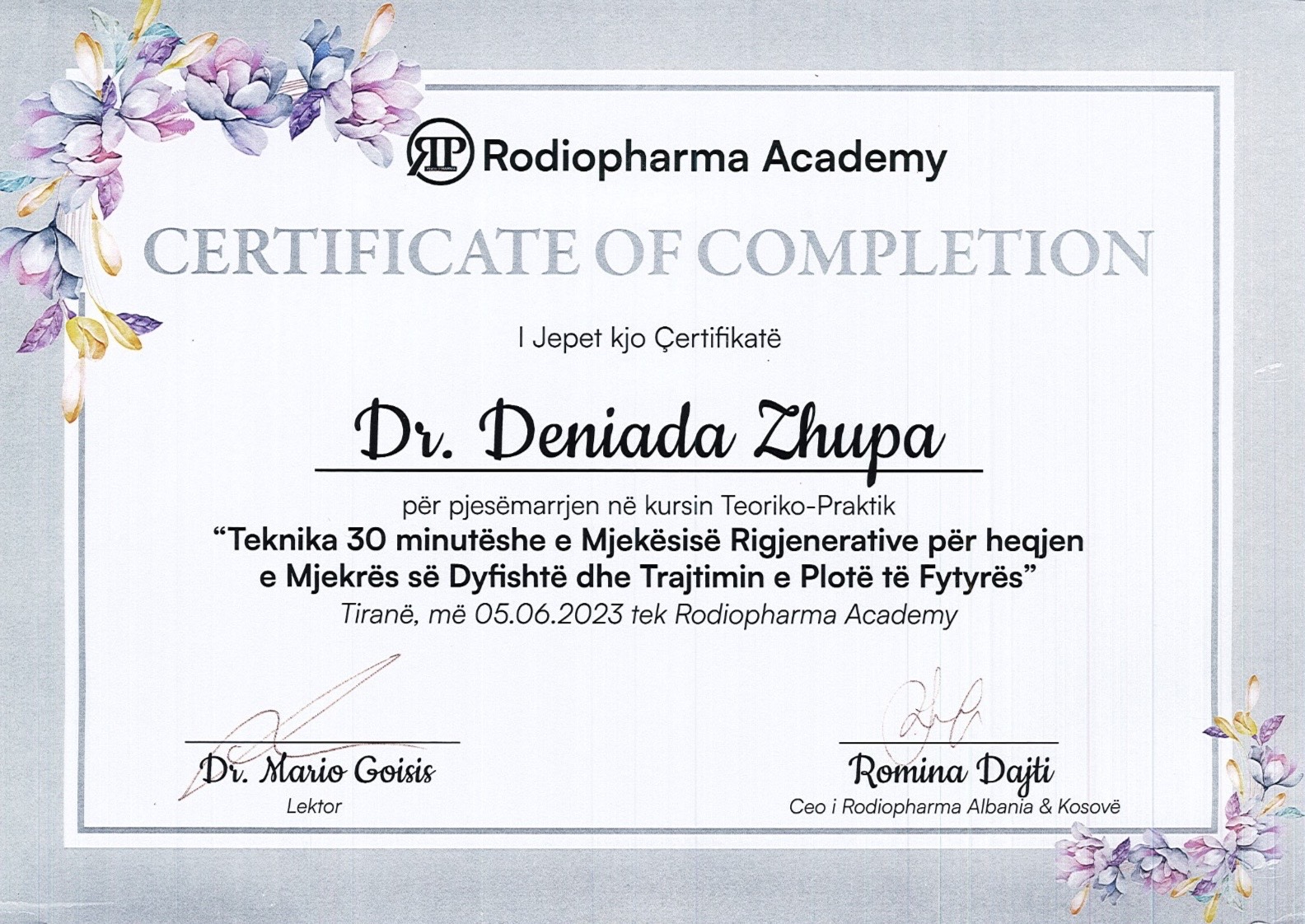 Certificate 15