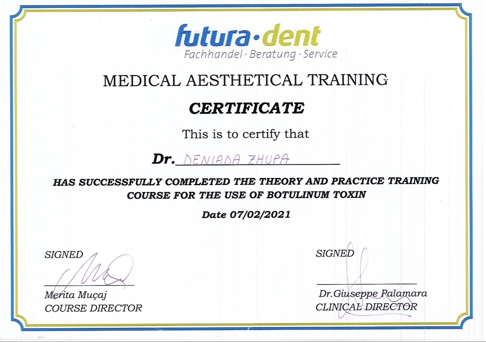 Certificate 21